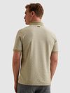 Vanguard Knitted Polo Shirt Jacquard Print Green Model / Achterkant