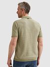 Vanguard Knitted Poloshirt Streep Groen Model / Achterkant