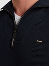 Maglione Vanguard half zip in maglia a coste, navy Model / Detail