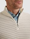 Vanguard Maglione Half Zip Ecru Model / Detail