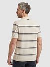 Vanguard Strikket Poloshirt Stribet Beige Model / Achterkant