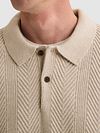 Vanguard Longsleeve Poloshirt Pullover Herringbone Ecru