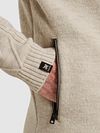 Vanguard Strickjacke Boiled Wool Blend Beige Model / Detail