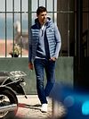 Vanguard V850 Rider Jeans Donkerblauw BNU Model / Sfeerbeeld