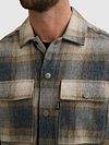 Vanguard Overshirt Brushed Rutig Blå