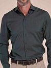 Camicia R2 in lana verde scuro Model / Detail