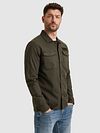 Overshirt PME Legend in canvas olive Model / Zijkant