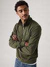Sudadera Levi's verde oliva con media cremallera Model / Voorkant