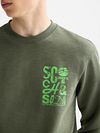 Sudadera Scotch and Soda con logo en verde oliva Model / Detail