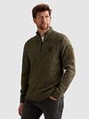 PME Legend Jersey Half Zip Grey Green Model / Zijkant
