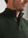 Suitable Mou maglione Half Zip verde scuro Model / Detail