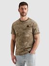 T-shirt PME Legend con stampa all-over verde Dusky Green Model / Voorkant
