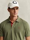 Gant Contrast Piqué Polo Vert Herb Model / Detail