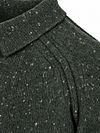 Suitable Polo Zip Pull Tweed Vert foncé