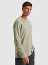 T-shirt Cast Iron Longsleeve Waffle Vert Clair Model / Zijkant