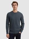 Vanguard Knitted Structure Pullover Blue