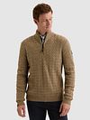 Vanguard Pullover Half-Zip Wollmischung Beige