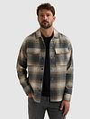 Vanguard Koszula overshirt Brushed W kratę Niebieski