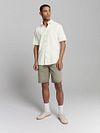 No Excess Short Sleeve Hemd Linen Blend Weiß Model / Voorkant