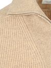 Wełniany sweter Profuomo z krótkim zamkiem, w kolorze piaskowym Product / Detail