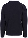William Lockie V-Ausschnitt Pullover Lammwolle Dunkelblau