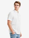 Vanguard Short Sleeve Hemd Linnen Blend Wit Model / Zijkant