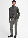 Barbour Kamizelka Zip z jagnięcej wełny ciemnozielona Model / Voorkant