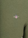 Sweter GANT Half Zip z subtelną fakturą w kolorze zielonym Product / Detail