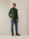 State Of Art Sweter Half Zip Dark Green Model / Voorkant