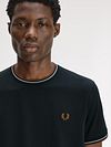 T-shirt Fred Perry Twin Tipped w kolorze zielonym 78C Model / Detail