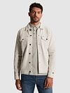 Overshirt Cast Iron z żakardowym wzorem w kolorze ecru Model / Voorkant