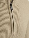 Sweter Suitable Half Zip z naszywką, ecru Product / Detail