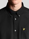 Lyle & Scott Shirt Plain Oxford Black Model / Detail