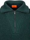 Suitable Half Zip Pullover Sailor Wool Blend Dunkelgrün