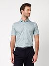 Desoto Short Sleeve Shirt Print Blue Model / Voorkant