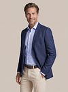 Suitable Veste de Costume Linen Twill Marine Model / Detail