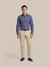 Camicia Suitable Herringbone Navy Model / Voorkant