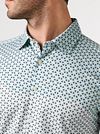 Camicia Desoto slim fit a maniche corte con stampa blu Model / Detail