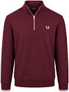Fred Perry Halvzip Genser Burgundy kjøp | Suitable