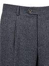 Suitable Pantaloni Straight Pleat Herringbone Blu navy