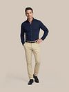 Profuomo Knitted Overhemd Navy Model / Voorkant