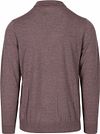 Profuomo Longsleeve Polo Shirt Merino Wool Aubergine