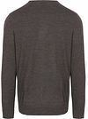 Profuomo Pull-over Laine Merinos Marron Foncé Product / Achterkant