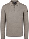 Pullover Polo Effen Beige 14126072-8919 kopen | Suitable