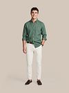 Steppin' Out Chemise Lin Coton Vert Foncé Model / Voorkant