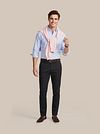 Steppin' Out Hemd Linen Cotton Streifen Blau Model / Voorkant