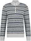 State Of Art Half Zip Grijsblauw Print 13422105 kopen | Suitable