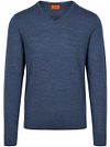 Køb Suitable Merino Pullover V-Neck Denim Blå PU-MRI-V-26- DE | Suitable