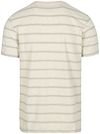 T-Shirt No-Excess girocollo in jacquard a righe écru Product / Achterkant