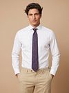 Suitable Tie Silk Stripe Paisley Navy Model / Voorkant